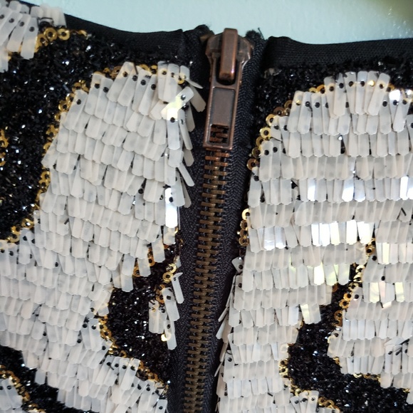 Topshop Sequin Tinsel T-shirt Dress - Picture 7 of 8
